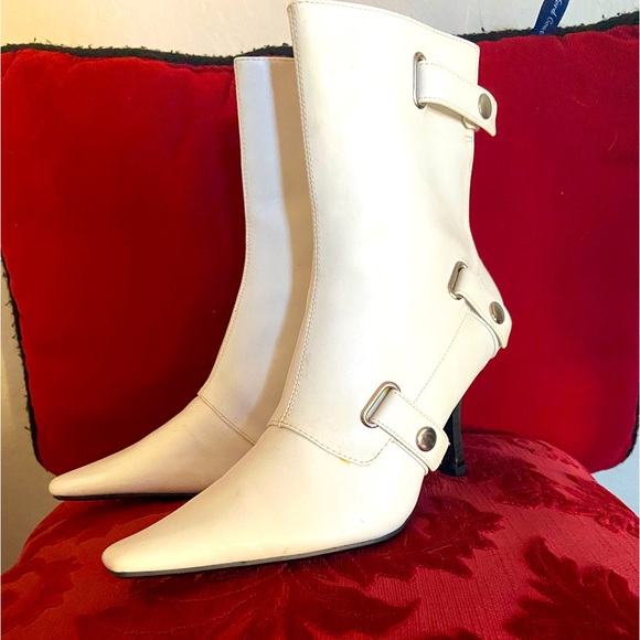 Vintage 80’s heeled boots (faux leather) - Picture 1 of 5
